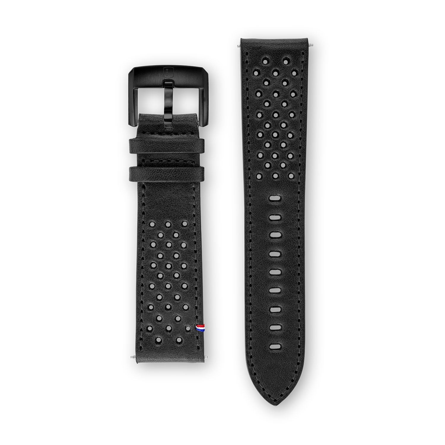 Correa de cuero - Racing Noir - 22 mm