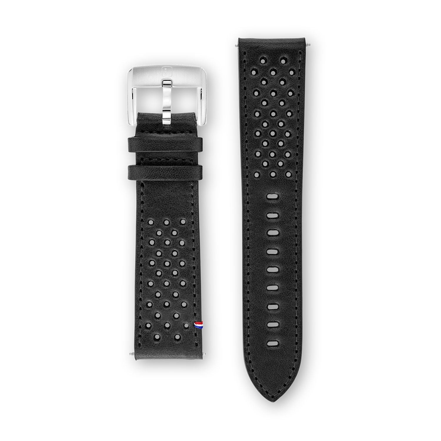 Correa de cuero - Racing Noir - 22 mm